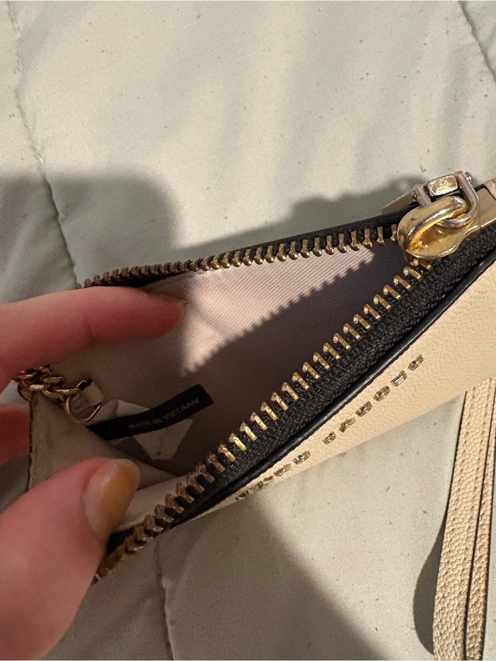 Marc Jacobs Light Beige Leather Wristlet Card Case - Picture 5 of 6
